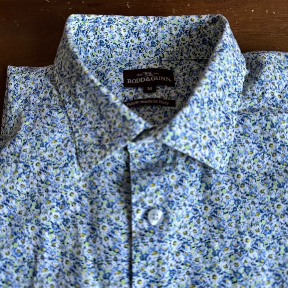 Rodd & Gunn Blue Floral Men's Shirt Sz M